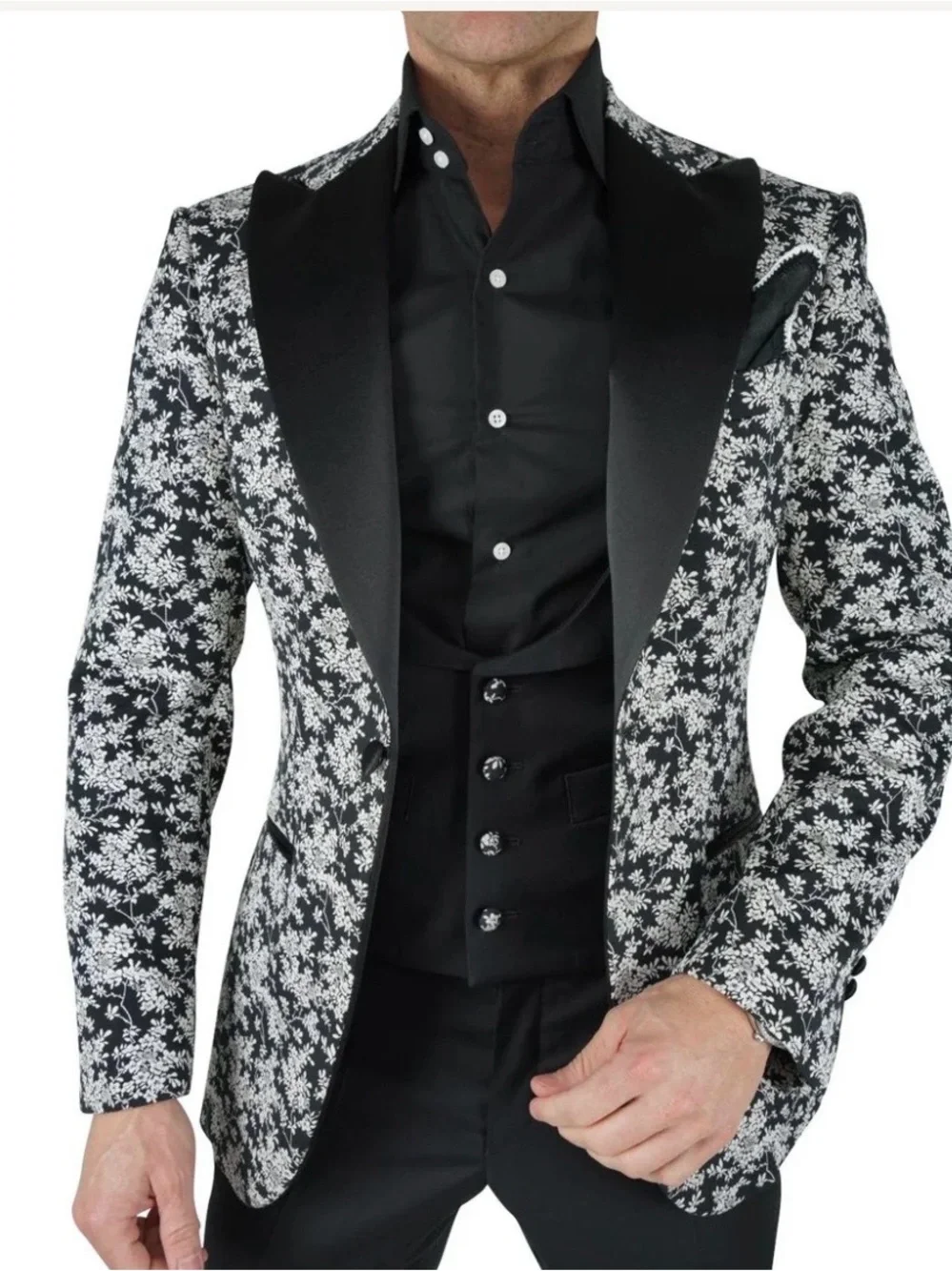 Sebastian Cruz Couture Black Gypso Bold Jacket